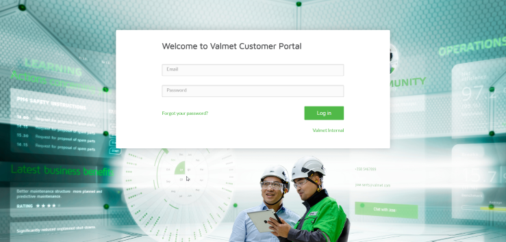 Valmet客户门户登录图片