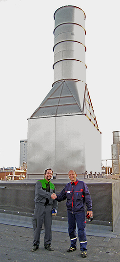 Obbola项目经理Peter Brunesson(右)和Valmet项目经理Jori Byskata