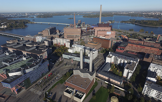Salmisaari发电厂和凯伦的凯伦储备电厂在赫尔辛基